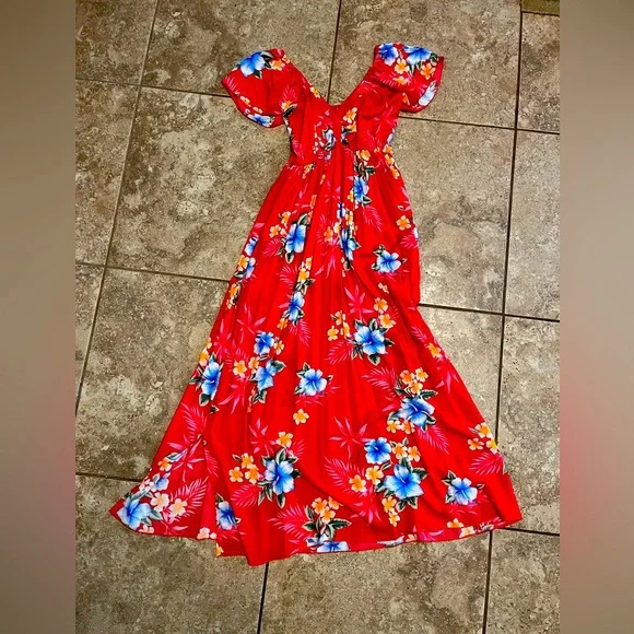 Hawaii Hangover | Dresses | Hawaii Hangover Hibiscus Flower Hawaiian Maxi  Dress Beach Surf Vacation Luau | Poshmark